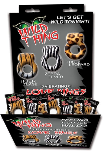 "Wild Things Animal Rings - 24 Piece Display - Assorted HTP2759D"