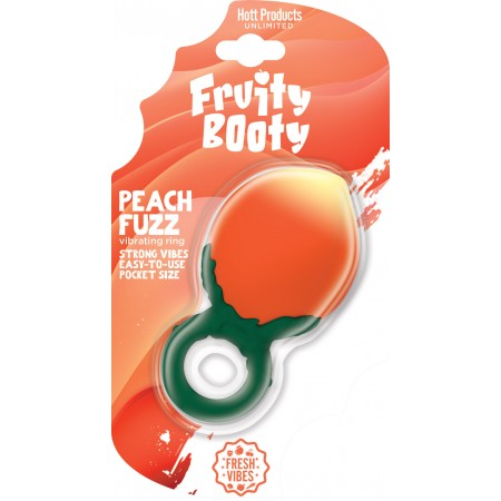 "Fruity Booty Peach Fuzz Peach Vibe Ring Liquid Silicone Rechargeable HTP3764"