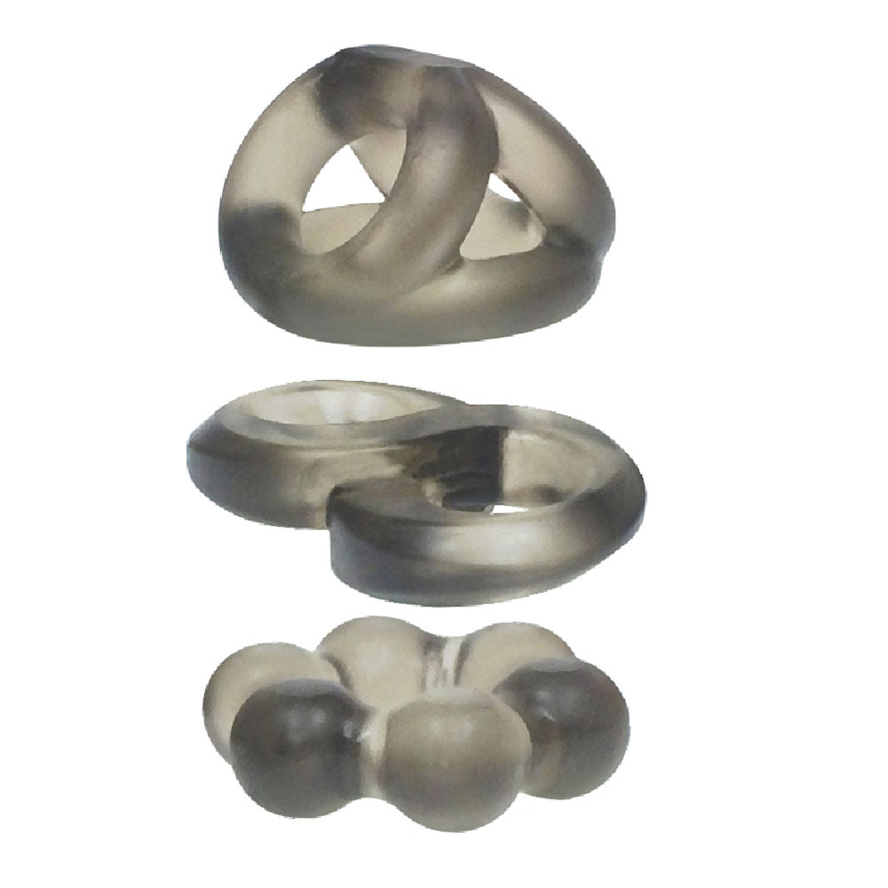 "The 9's Phat Cock Rings - Smoke ICB2672-2"