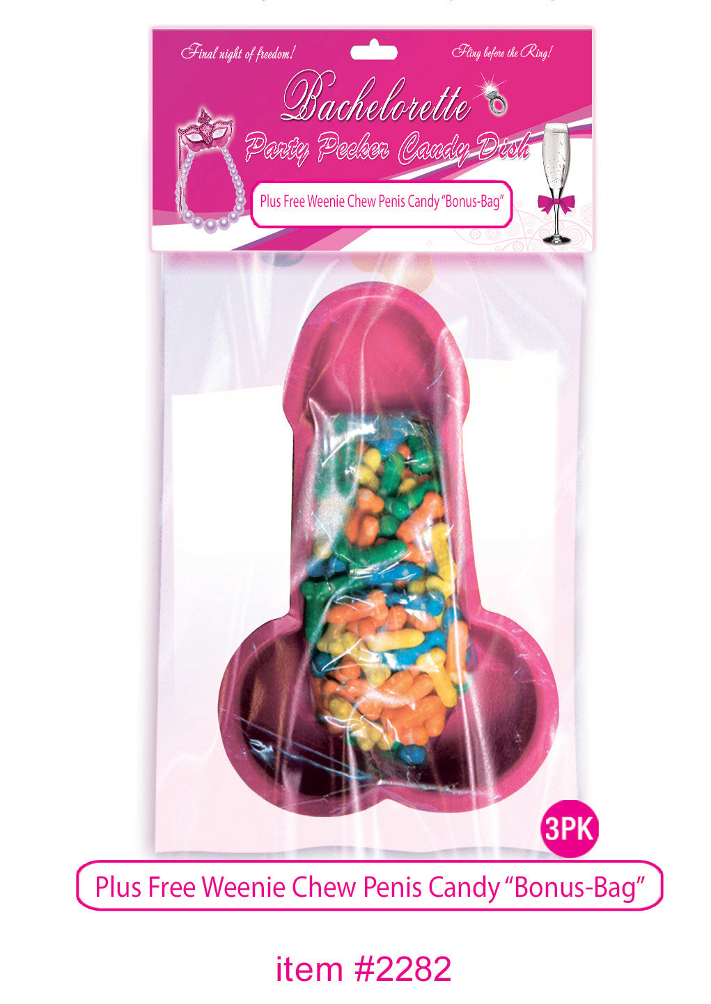 "Pecker Party Candy Dish With Candy HTP2282"