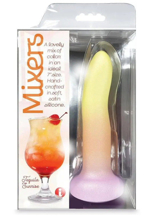 "Mixers Tequila Sunrise 8 Dildo - Yellow Orange Pink IC1329"