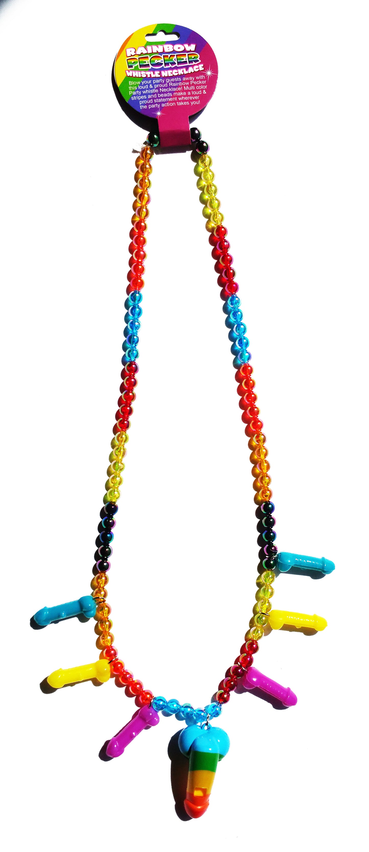 "Rainbow Pecker Whistle Necklace HTP2970"