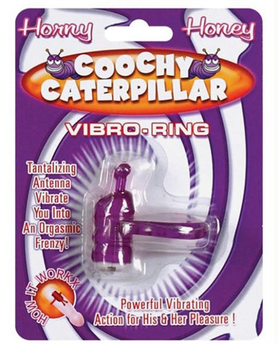 "Horny Honey Vibro Ring Coochy Caterpillar Purple HTP2271"