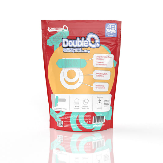 Screaming O 4b - Double O Super Powered Vibrating Double Ring - Kiwi