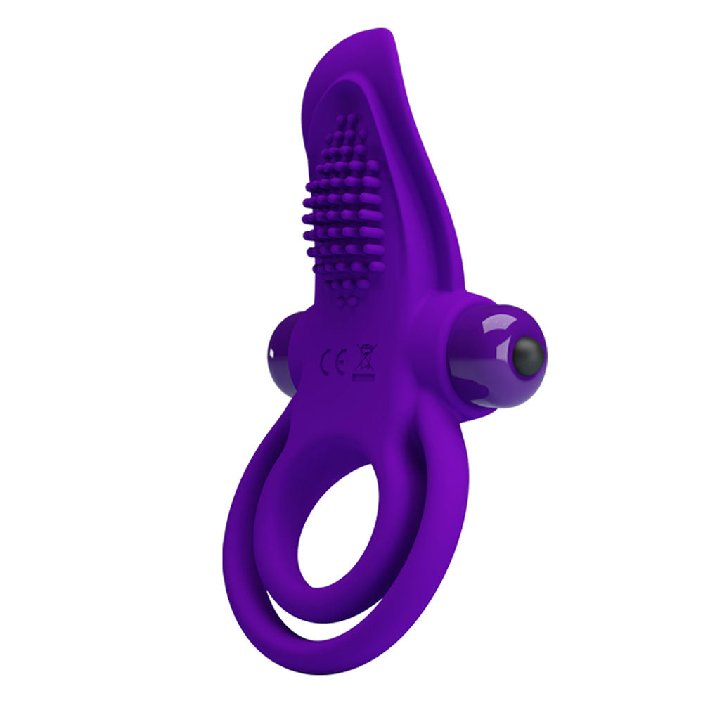 Pretty Love Vibrant Penis Ring - Purple BI-210203-1