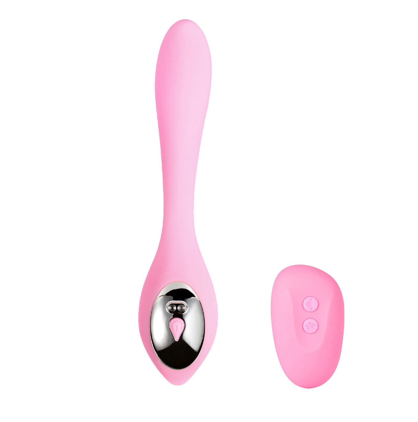 Harmonie Rechargeable Remote Silicone Bendable  Vibrator - Pink MTLM1841-P1