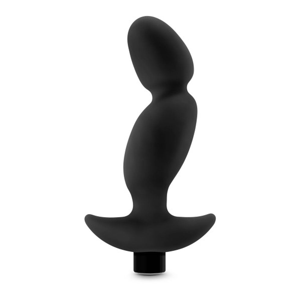 Anal Adventures- Platinum - Silicone Vibrating  Prostate Massager 04-Black BL-11645